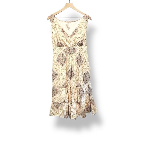 Wayward Fancies eShakti Boho Prairie Dress Womens M 10 Floral Cotton Cottagecore - Picture 1 of 16